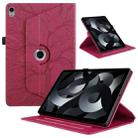 For iPad 10th Gen 10.9 2022 Tree Life Embossed Rotation Leather Smart Tablet Case(Red) - 1