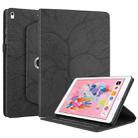 For iPad 10.2 2021 / 2020 / 10.5  Tree Life Embossed Rotation Leather Smart Tablet Case(Black) - 2
