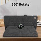 For iPad 10.2 2021 / 2020 / 10.5  Tree Life Embossed Rotation Leather Smart Tablet Case(Black) - 7