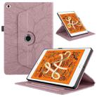 For iPad mini 5 / mini 4 / mini 3  Tree Life Embossed Rotation Leather Smart Tablet Case(Rose Gold) - 1