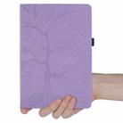 For iPad Pro 11 2024 Tree Life Embossed Rotation Leather Smart Tablet Case(Purple) - 3