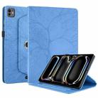 For iPad Pro 13 2024 Tree Life Embossed Rotation Leather Smart Tablet Case(Blue) - 2