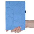 For iPad Pro 13 2024 Tree Life Embossed Rotation Leather Smart Tablet Case(Blue) - 3