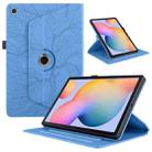 For Samsung Galaxy Tab A7 Lite T220 Tree Life Embossed Rotation Leather Tablet Case(Blue) - 1