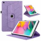 For Samsung Galaxy Tab A 8.0 2019 / T290 Tree Life Embossed Rotation Leather Tablet Case(Purple) - 1