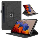 For Samsung Galaxy Tab S10+ / S9+ / S8+ Tree Life Embossed Rotation Leather Tablet Case(Black) - 1