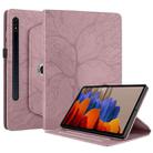 For Samsung Galaxy Tab S9 / S9 FE Tree Life Embossed Rotation Leather Tablet Case(Rose Gold) - 2