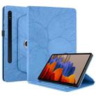 For Samsung Galaxy Tab S9 / S9 FE Tree Life Embossed Rotation Leather Tablet Case(Blue) - 2