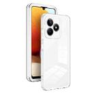 For Realme C53/Narzo N53 3 in 1 Clear TPU Color PC Frame Phone Case(White) - 1