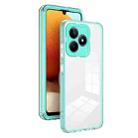 For Realme C53/Narzo N53 3 in 1 Clear TPU Color PC Frame Phone Case(Light Green) - 1