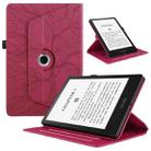 For Amazon Kindle Paperwhite 5 Tree Life Embossed Rotation Leather Smart Tablet Case(Red) - 1