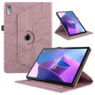 For Lenovo Xiaoxin Pad 11 2nd 2023 Tree Life Embossed Rotation Leather Tablet Case(Rose Gold) - 1