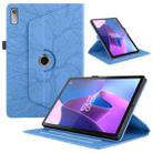 For Lenovo Xiaoxin Pad 11 2nd 2023 Tree Life Embossed Rotation Leather Tablet Case(Blue) - 1