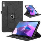 For Lenovo Xiaoxin Pad 11 2nd 2023 Tree Life Embossed Rotation Leather Tablet Case(Black) - 1