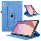 For Lenovo Tab M9 Tree Life Embossed Rotation Leather Tablet Case(Blue) - 1