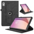 For Lenovo Tab M9 Tree Life Embossed Rotation Leather Tablet Case(Black) - 1