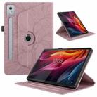 For Lenovo Tab P12 / Xiaoxin Pad Pro 12.7 2025 Tree Life Embossed Rotation Leather Tablet Case(Rose Gold) - 1