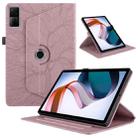 For Xiaomi Redmi Pad 10.6 2022 Tree Life Embossed Rotation Leather Smart Tablet Case(Rose Gold) - 1