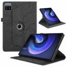 For Xiaomi Pad 6 / 6 Pro Tree Life Embossed Rotation Leather Smart Tablet Case(Black) - 1
