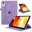 For Xiaomi Redmi Pad SE Tree Life Embossed Rotation Leather Smart Tablet Case(Purple) - 1