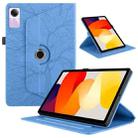 For Xiaomi Redmi Pad SE Tree Life Embossed Rotation Leather Smart Tablet Case(Blue) - 1
