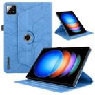 For Xiaomi Pad 6S Pro Tree Life Embossed Rotation Leather Smart Tablet Case(Blue) - 1