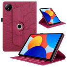 For Xiaomi Redmi Pad SE 8.7 4G Tree Life Embossed Rotation Leather Smart Tablet Case(Red) - 1