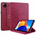 For Xiaomi Redmi Pad SE 8.7 4G Tree Life Embossed Rotation Leather Smart Tablet Case(Red) - 2