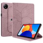 For Xiaomi Redmi Pad SE 8.7 4G Tree Life Embossed Rotation Leather Tablet Case(Rose Gold) - 2