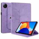 For Xiaomi Redmi Pad SE 8.7 4G Tree Life Embossed Rotation Leather Smart Tablet Case(Purple) - 2