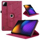 For Xiaomi Pad 7 / 7 Pro Tree Life Embossed Rotation Leather Tablet Case(Red) - 1