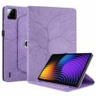 For Xiaomi Pad 7 / 7 Pro Tree Life Embossed Rotation Leather Tablet Case(Purple) - 2