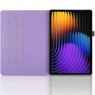 For Xiaomi Pad 7 / 7 Pro Tree Life Embossed Rotation Leather Tablet Case(Purple) - 3