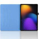 For Xiaomi Pad 7 / 7 Pro Tree Life Embossed Rotation Leather Tablet Case(Blue) - 3