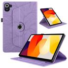 For Xiaomi Redmi K Pad Tree Life Embossed Rotation Leather Tablet Case(Purple) - 1