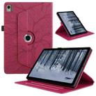 For Nokia T21 Tree Life Embossed Rotation Leather Tablet Case(Red) - 1