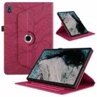 For Nokia T20 10.4 2021 Tree Life Embossed Rotation Leather Tablet Case(Red) - 1