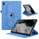 For Nokia T20 10.4 2021 Tree Life Embossed Rotation Leather Tablet Case(Blue) - 1