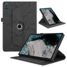 For Nokia T20 10.4 2021 Tree Life Embossed Rotation Leather Tablet Case(Black) - 1