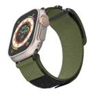 For Apple Watch Ultra 49mm AW Nylon Two-Section Watch Band(Army Green) - 1