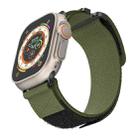 For Apple Watch 8 45mm AW Nylon Two-Section Watch Band(Army Green) - 1