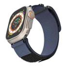 For Apple Watch 7 41mm AW Nylon Two-Section Watch Band(Blue) - 1