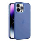 For iPhone 15 Pro Max Frosted Translucent Mist Phone Case(Royal Blue) - 1