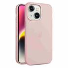 For iPhone 15 Plus Frosted Translucent Mist Phone Case(Pink) - 1