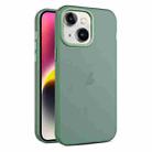 For iPhone 15 Frosted Translucent Mist Phone Case(Green) - 1