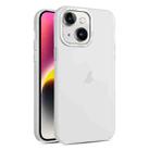 For iPhone 14 Frosted Translucent Mist Phone Case(White) - 1
