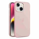 For iPhone 14 Frosted Translucent Mist Phone Case(Pink) - 1