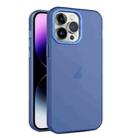 For iPhone 14 Pro Frosted Translucent Mist Phone Case(Royal Blue) - 1