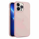 For iPhone 13 Pro Max Frosted Translucent Mist Phone Case(Pink) - 1