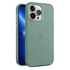 For iPhone 13 Pro Frosted Translucent Mist Phone Case(Green) - 1